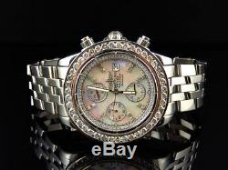 Custom Mens Windrider Breitling Evolution A13356 45 mm White Diamond Watch 6 Ct