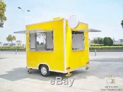 Custom Mobile Food Cart Trailer DOT/CE Certified, Stainless Steel Food Trucks