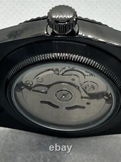 Custom Mod High Legibility Black Dial Watch With NH36 Automatic Movement
