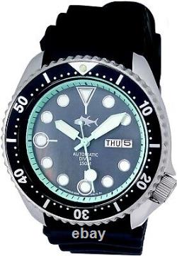 Custom Mod Vintage SEIKO 6309 diver Plongeur hands MOP dial Genuine case & movt