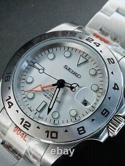Custom NH34 Movement Explorer 2 Polar GMT Automatic 40mm Solid Stainless Steel