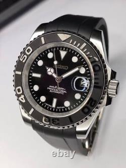 Custom NH35 Movement Black Yacht Automatic 40mm Solid Stainless Steel