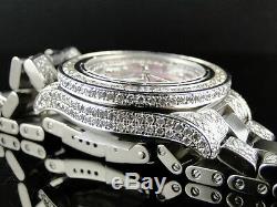 Custom New Ladies Breitling Aeromarine Pink Colt Ocean Diamond Watch 9.5 Ct