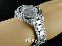 Custom New Ladies Breitling Aeromarine Pink Colt Ocean Diamond Watch 9.5 Ct