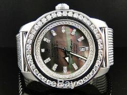 Custom New Mens Breitling Superocean Heritage Diamond Mesh Band Watch 7.75 Ct