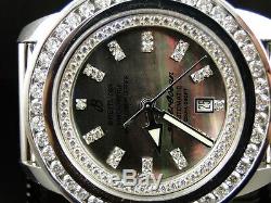 Custom New Mens Breitling Superocean Heritage Diamond Mesh Band Watch 7.75 Ct