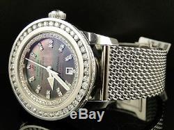 Custom New Mens Breitling Superocean Heritage Diamond Mesh Band Watch 7.75 Ct