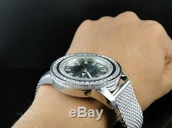 Custom New Mens Breitling Superocean Heritage Diamond Mesh Band Watch 7.75 Ct