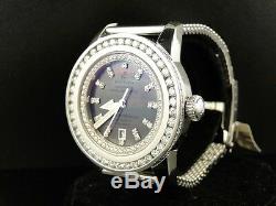 Custom New Mens Breitling Superocean Heritage Diamond Mesh Band Watch 7.75 Ct