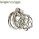 Custom PA Stainless Steel Male Chastity Cage Device with Prince CBT Lock Ring