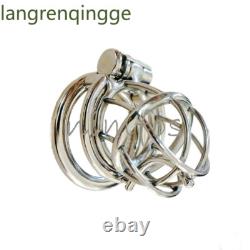 Custom PA Stainless Steel Male Chastity Cage Device with Prince CBT Lock Ring