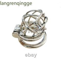 Custom PA Stainless Steel Male Chastity Cage Device with Prince CBT Lock Ring