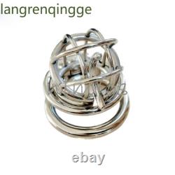 Custom PA Stainless Steel Male Chastity Cage Device with Prince CBT Lock Ring