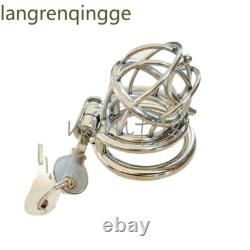 Custom PA Stainless Steel Male Chastity Cage Device with Prince CBT Lock Ring