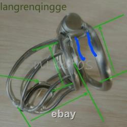 Custom PA Stainless Steel Male Chastity Cage Device with Prince CBT Lock Ring
