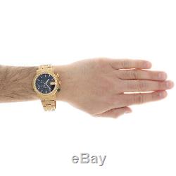 Custom Real Diamond Gucci Watch Ya101331 Mens 101G Yellow Steel PVD 44mm 9 CT