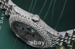 Custom Rolex Datejust Steel 36MM Arabic Script Pave Dial Diamond Watch