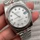Custom Seikmod Silver Dial Diamond Hour Markers Jubilee Bracelet NH35