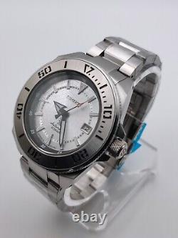 Custom Seiko Mod SAMURAI Silver with Stainless Steel bracelet