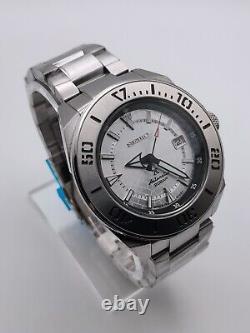 Custom Seiko Mod SAMURAI Silver with Stainless Steel bracelet