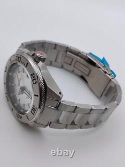 Custom Seiko Mod SAMURAI Silver with Stainless Steel bracelet