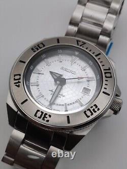 Custom Seiko Mod SAMURAI Silver with Stainless Steel bracelet