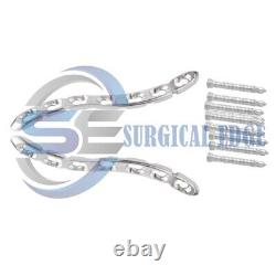 Custom Set of S Clavicle Locking Plates And Screws Stainless Steel