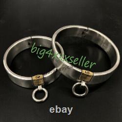 Custom Size Made Heavy Stainless Steel Slaves Restraint Binding Collar Lock