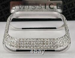 Custom Stainless Steel 4.5ct Genuine Diamonds Bezel/Case For Apple Watch 45mm