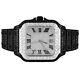 Custom Stainless Steel Black Icy Roman Numeral Date Automatic Luxury Watch Mens