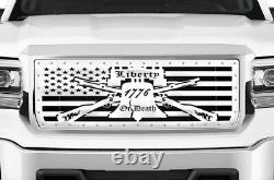 Custom Stainless Steel Grille Kit for 14-15 GMC Sierra & Denali LIBERTY OR DEATH