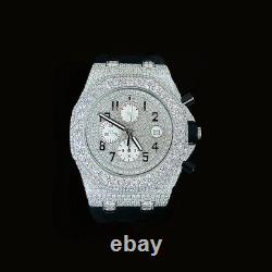 Custom Stainless steel Automatic Movement VVSMoissanite Iced Out Watch Men/Women