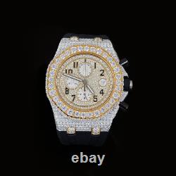 Custom Stainless steel Automatic Movement VVSMoissanite Iced Out Watch Men/Women