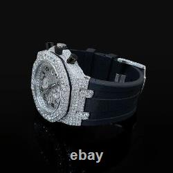 Custom Stainless steel Automatic Movement VVSMoissanite Iced Out Watch Men/Women