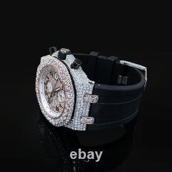 Custom Stainless steel Automatic Movement VVSMoissanite Iced Out Watch Men/Women