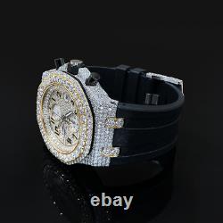 Custom Stainless steel Automatic Movement VVSMoissanite Iced Out Watch Men/Women