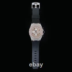 Custom Stainless steel Automatic Movement VVSMoissanite Iced Out Watch Men/Women