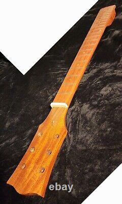 Custom USA Handmade Bubinga on Mahogany Stainless Steel fret guitar neck