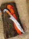 Custom hand forged Stainless steel Hunting knife 15 with leather sheath