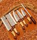 Custom handmade etching stainless steel kitchen chef knife set