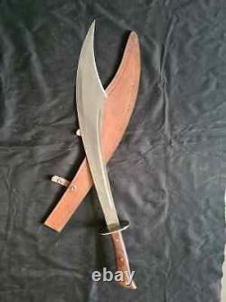 Custom handmade stainless steel sword with leather sheath