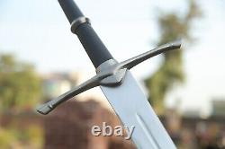 Custom handmade stainless steel sword with leather sheath beautiful gift for him