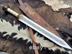 Custom handmade sword in stainless steel