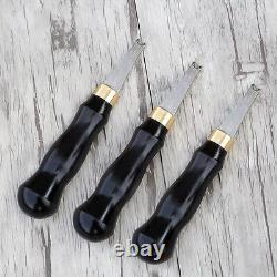 Custom made Leather Craft Stainless Steel Press crease creasing Edge Ebony Tool