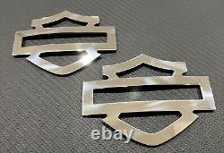 Custom tank emblems badges, CVO, Stainless Steel, Polished or Satin, 4.3 Size