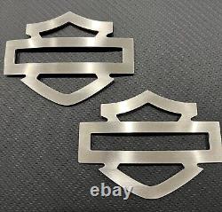 Custom tank emblems badges, CVO, Stainless Steel, Polished or Satin, 4.3 Size