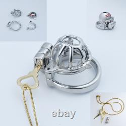 Customization Male Stainless Steel Double Cage Chastity Device CB Lock Ring