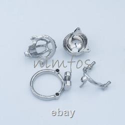 Customization Male Stainless Steel Double Cage Chastity Device CB Lock Ring