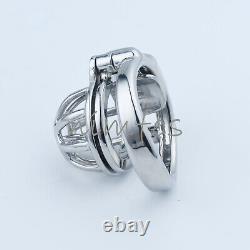 Customization Male Stainless Steel Double Cage Chastity Device CB Lock Ring