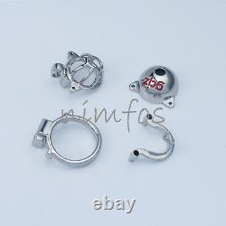 Customization Male Stainless Steel Double Cage Chastity Device CB Lock Ring